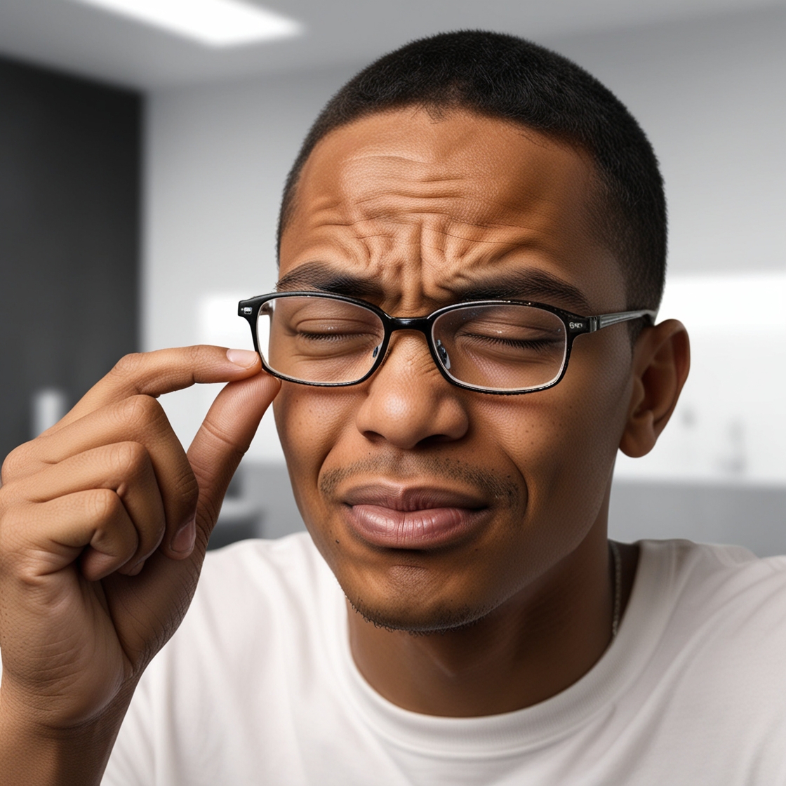 young man with a headache young man with a headache